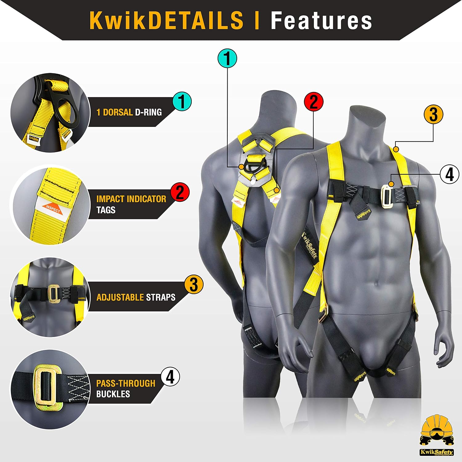 Charlotte, NC - TSUNAMI KIT [Premium BRAIDED ROPE] Vertical Lifeline, 1-D Ring Safety Harness, Lightweight Tool