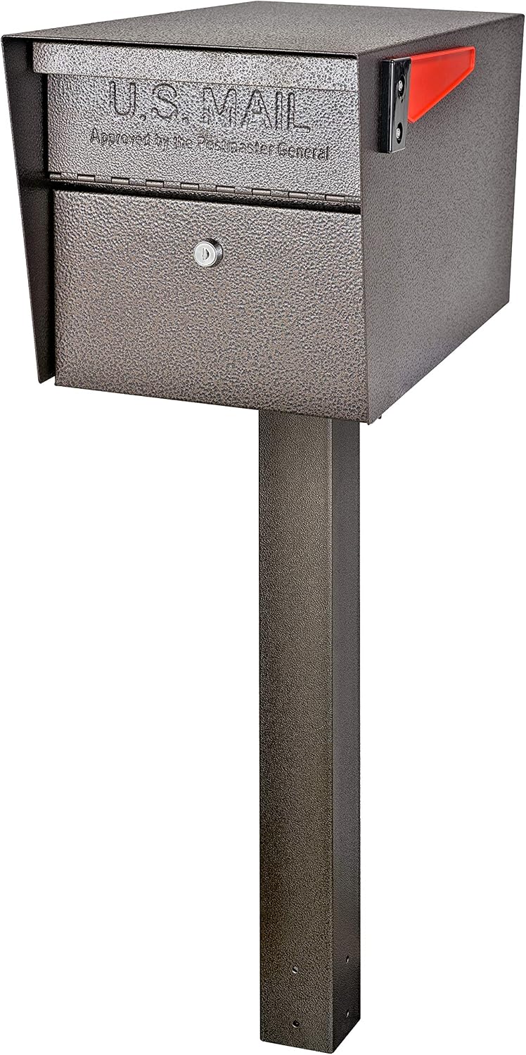 In-Ground Heavy Duty Steel Mailbox Post for Mail Boss Mailboxes | Rot-proof alternative to wood posts, powder-coated