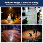 Spike Tape - 1/2 Inch x 20 Yards Neon Gaffer Tape, 5 Bright Colors, Highly Visible, Strong Adhesive, Residue-Free