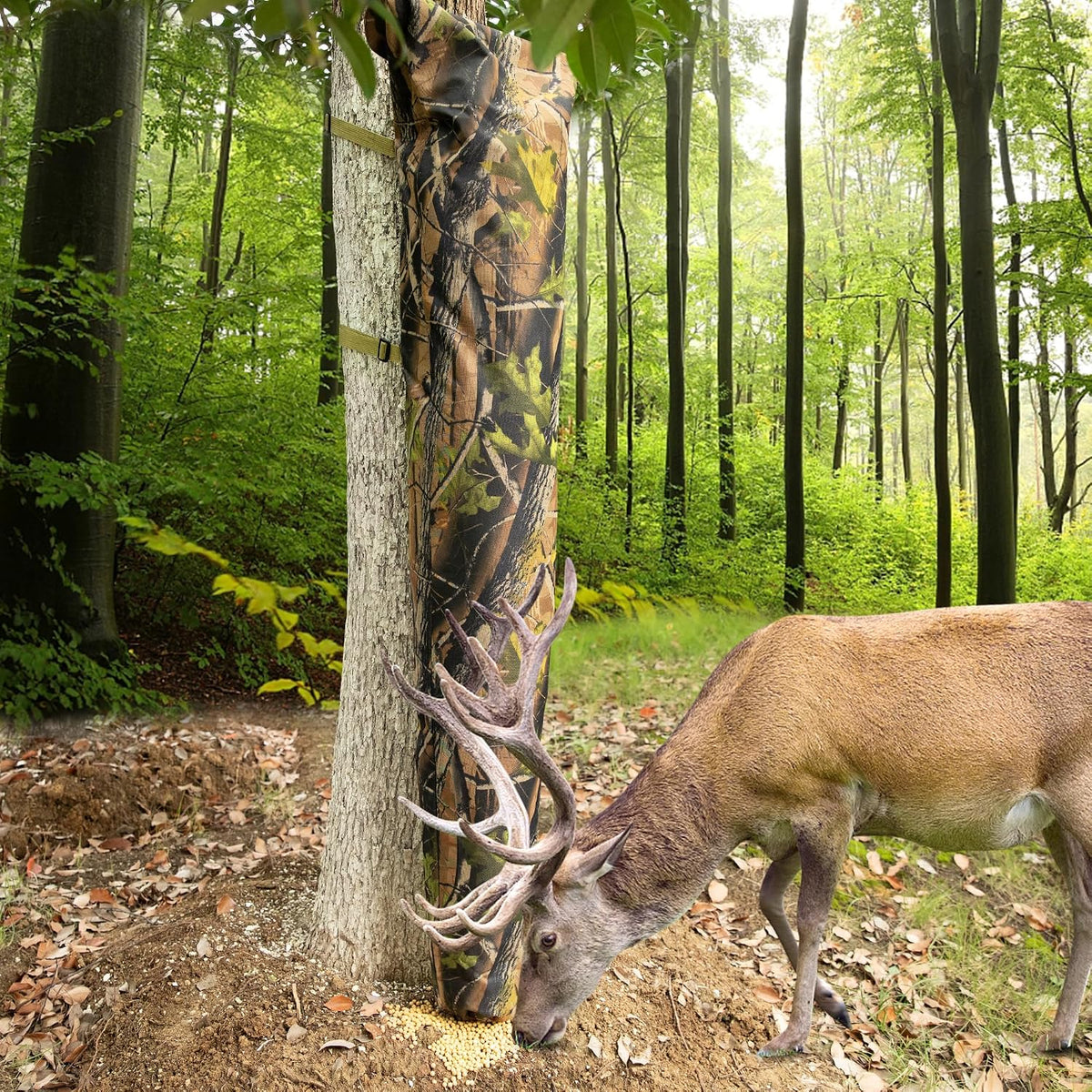 1Pc/2Pcs Adjustable Camo Deers Bag Feeders, Tree Hugger Gravity Deer Feeder