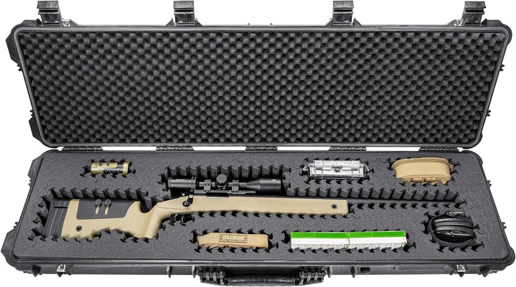RAGAR 50.5" x 13.5" Reconfigurable & Reusable Protective XP Crosslinked Foam Insert For Hard Rifle Cases (1 Ragar Layer)