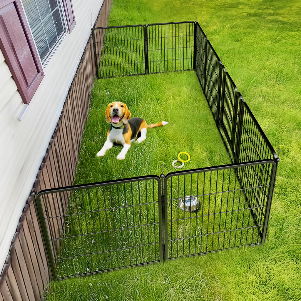 Rollick Unleashed Dog Playpen for Indoor, Yard, RV Camping, 32 inch 8 Panels for Small and Medium Dogs│Patented