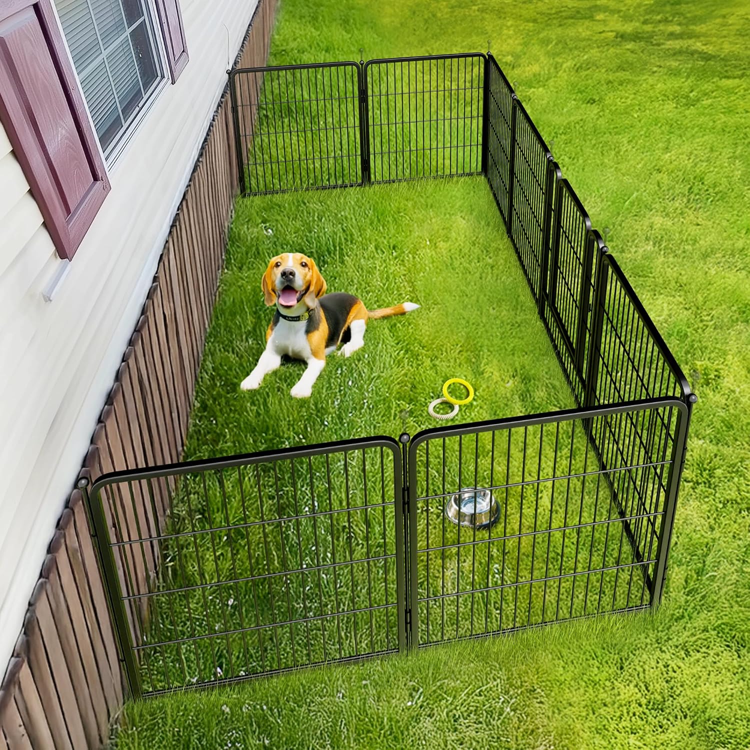 Rollick Unleashed Dog Playpen for Indoor, Yard, RV Camping, 32 inch 8 Panels for Small and Medium Dogs│Patented