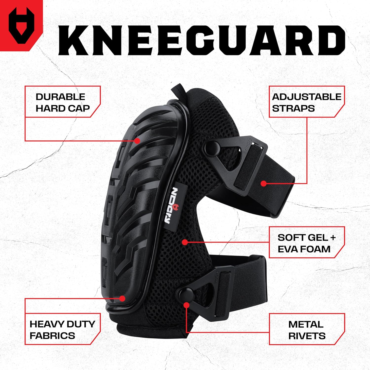 Professional Gel Knee Pads for Work with Soft Foam and Gel Cushion — Heavy Duty Cap, Reinforced Adjustable Straps