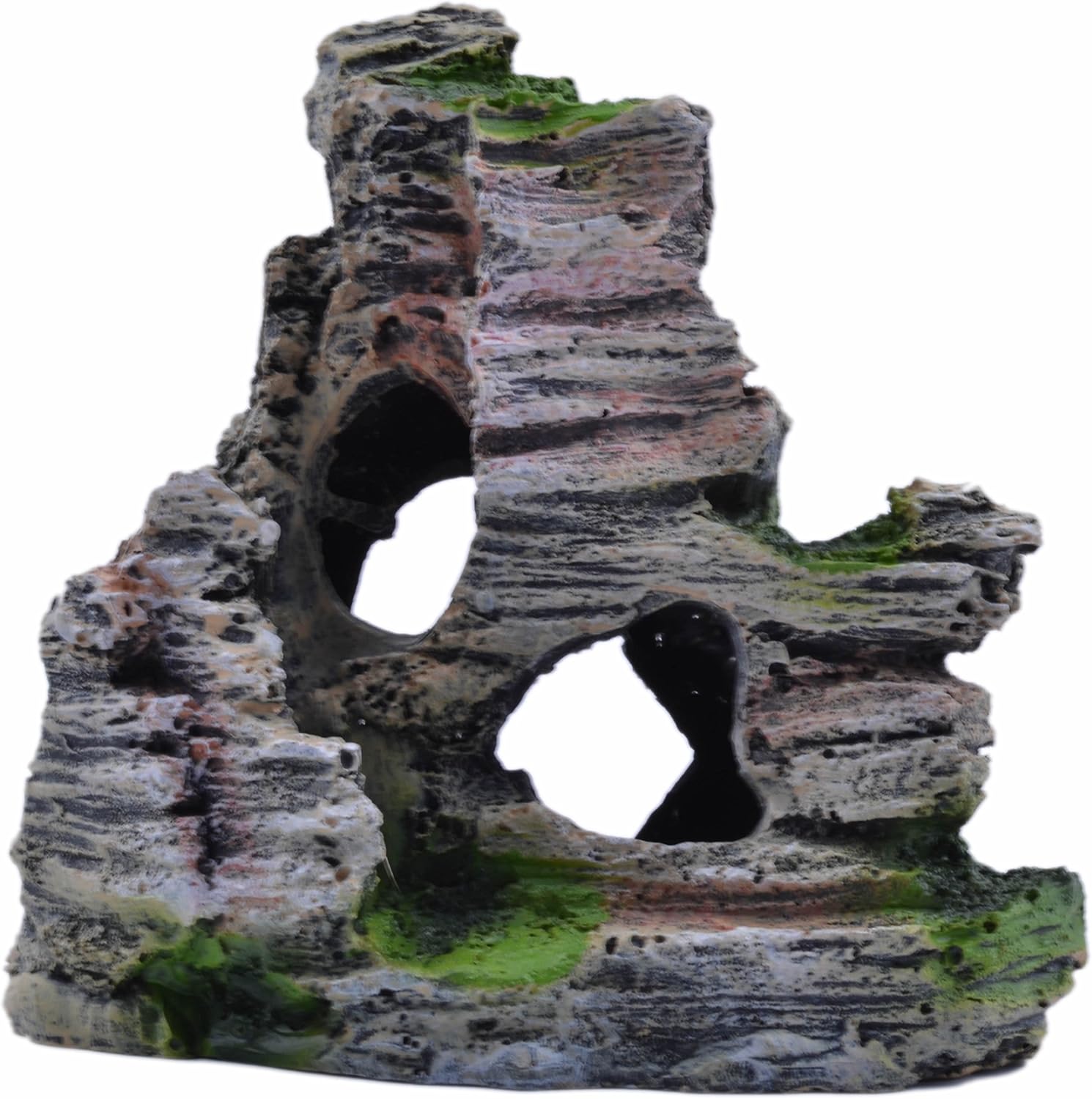 Mountain View Decor Rockery Landscape Rock Hiding Cave Tree Aquarium Ornament Fish Tank Decoration
