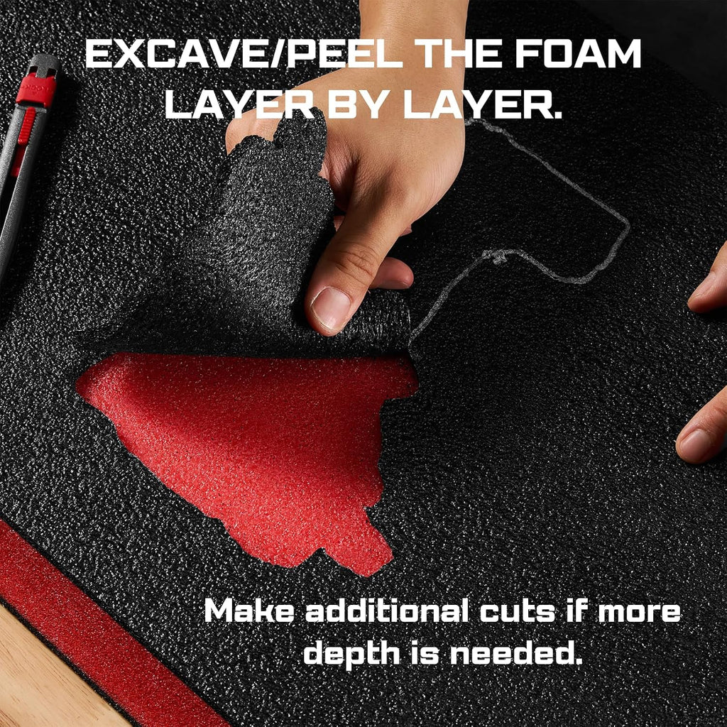 Tool Box Foam Cutting Kit for Kaizen Foam & Shadow Foam – Utility Knife Set for Custom Tool Box Foam Inserts