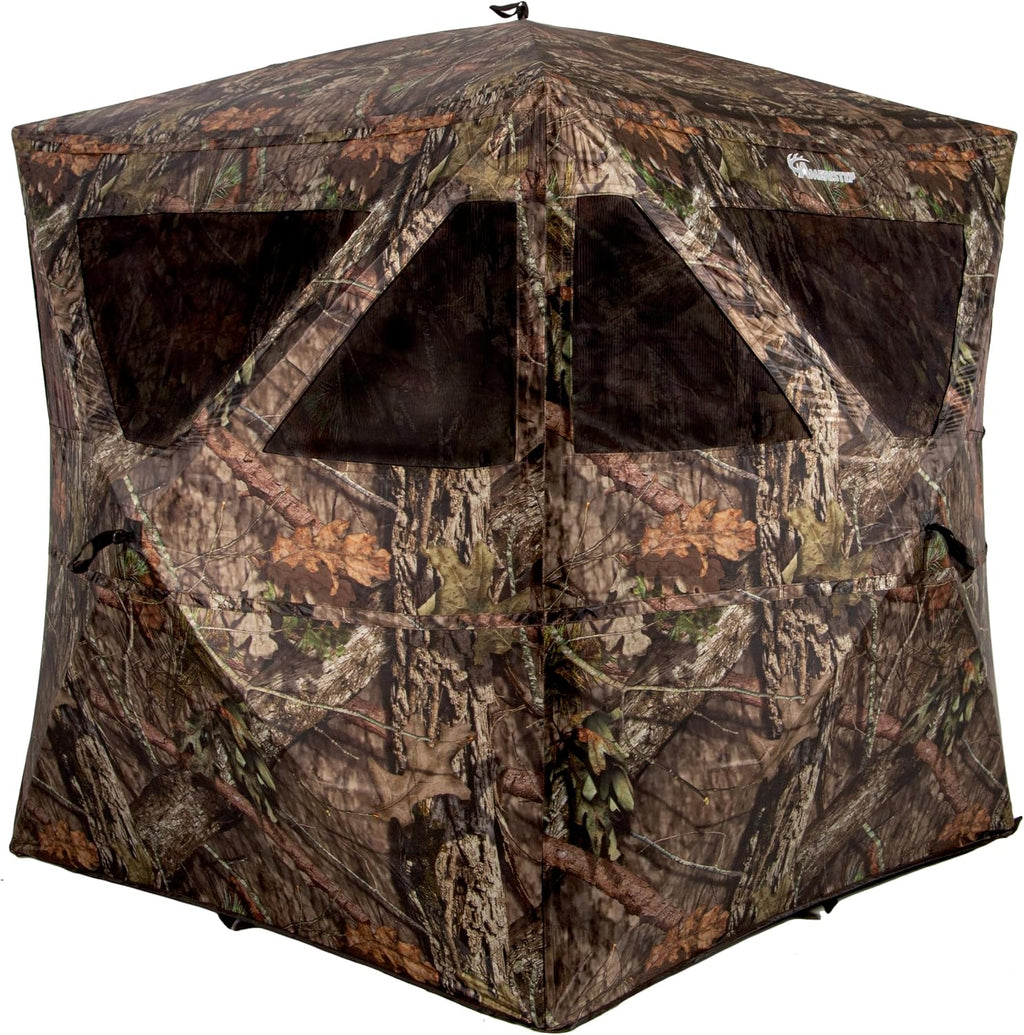 Care Taker Kick Out Pop-Up Ground Blind, Premium Hunting Blind, Mossy Oak Break-Up Country Camo | 59x59x66in