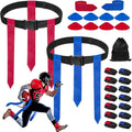 Flag Football Belts, 14 Player Adjustable Flag Football Set with 42 Flags, 8 Practice Cones and Bag