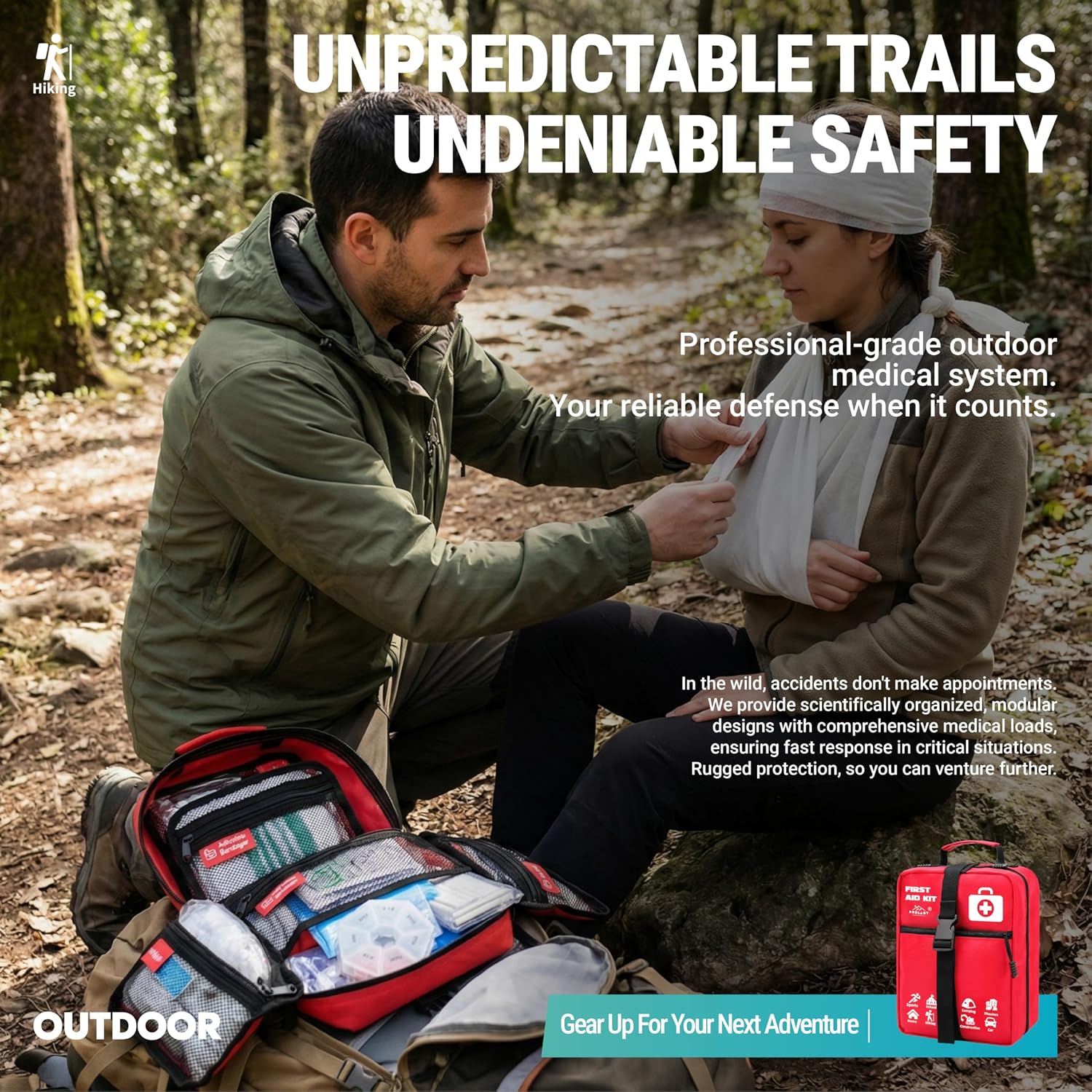 556 Piece Premium Large First Aid Kit, Survival Medical Bag with Labelled Compartments, Workplace Essential for Home