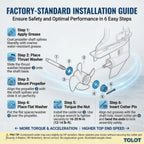 TOLOT Outboard Propeller Installation Hardware Kit for Suzuki Prop Install kit | Thrust Washer Spacer Nut Cotter Pin Replacement | Fits 4 to 300 HP Engines (DF90A-DF140A&DF140HP 15 Spline)