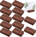 12 Pcs Wood Place Card Holders Wooden Table Number Holder Stands Name Card for Wedding Party Events Exhibition