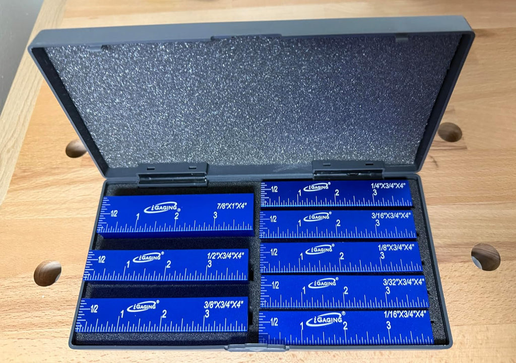 iGaging Setup Block Bar Gauge Precision Aluminum 8 piece for Woodworking