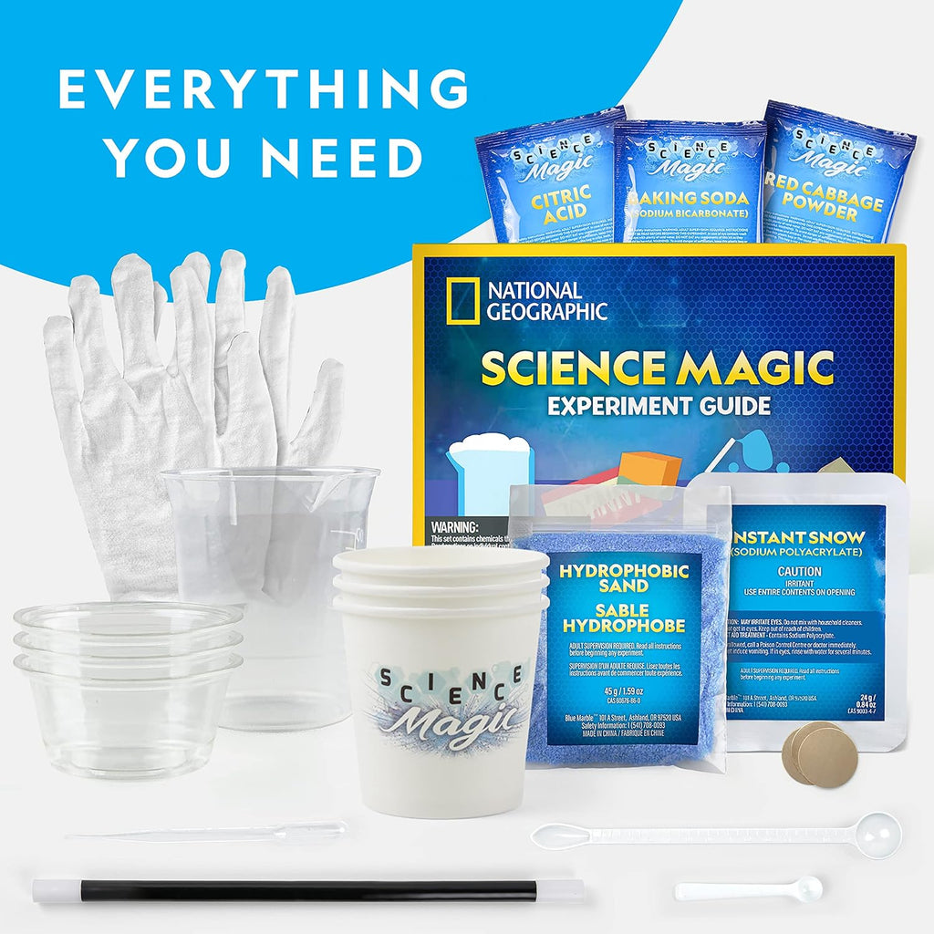 National Geographic Magic Chemistry Set with 10 Tricks for Kids Ages 8-12 | Science Experiments, STEM Projects