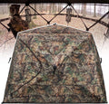Wide Bottom Hunting Blind 1-3 Person with Portable Chair, 270 Degree See Through Pop up Ground Blinds for Deer Turkey