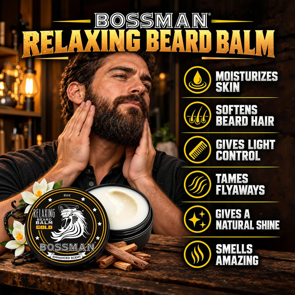 Relaxing Beard Balm for Men (Gold Scent) - Made in Texas