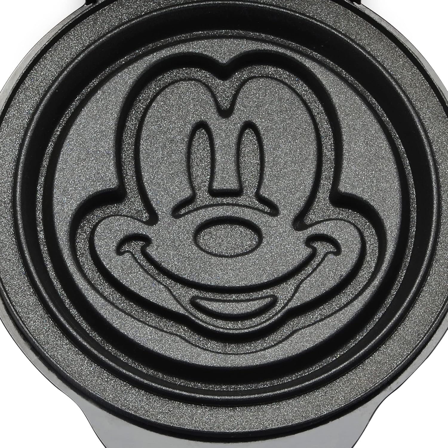 Mickey Mouse 4" Mini Waffle Maker by Select Brands - Cute Appliance for Single Waffle - Features Nonstick Plates &