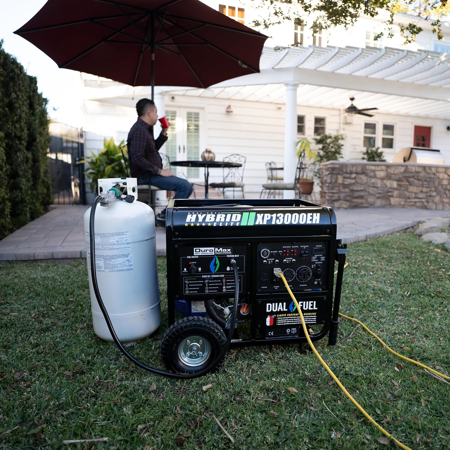 XP13000EH 13,000-Watt Dual Fuel Portable Generator - Gas & Propane, Electric Start, Whole Home Backup Power, Transfer