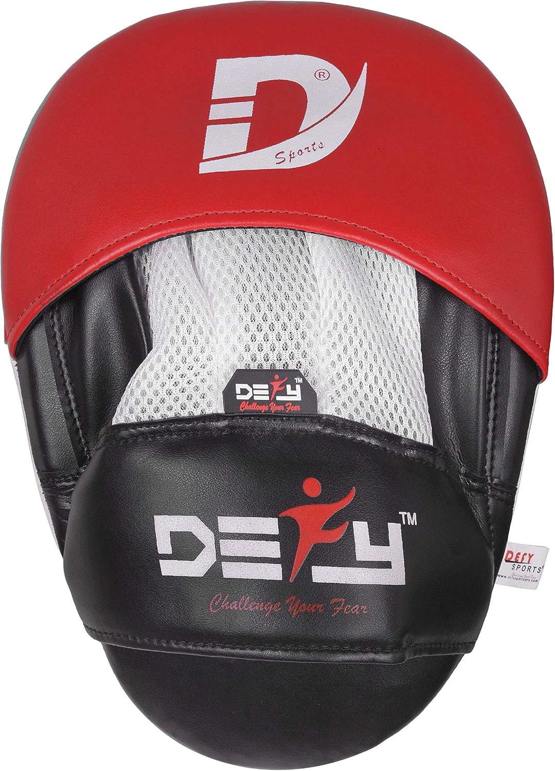 DEFY MMA Muay Thai Boxing Focus Mitts – Premium Leather Hook & Jab Punching Pads - Curved Focus Mitts for Strike &