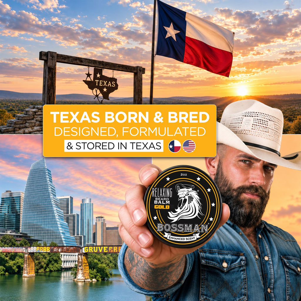 Relaxing Beard Balm for Men (Gold Scent) - Made in Texas