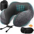 Travel Pillow, Travel Pillows for Sleeping Airplane, Neck Pillow Airplane, Memory Foam Neck Pillow Set with Eye Mask