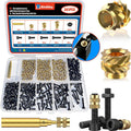 361Pcs M3 Heat Set Insert with Screws & Insert Tips Brass Threaded Inserts Female Knurled Nuts Assortment Kit for Plastic and 3D Printing Components