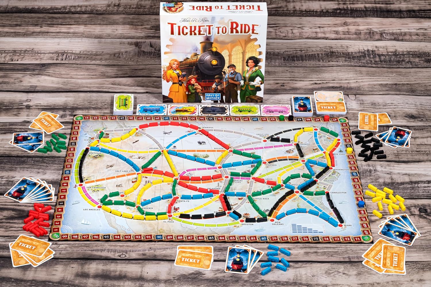 Asmodee Ticket to Ride Board Game (2025 Refresh) - A Cross-Country Train Adventure for Friends and Family, Strategy