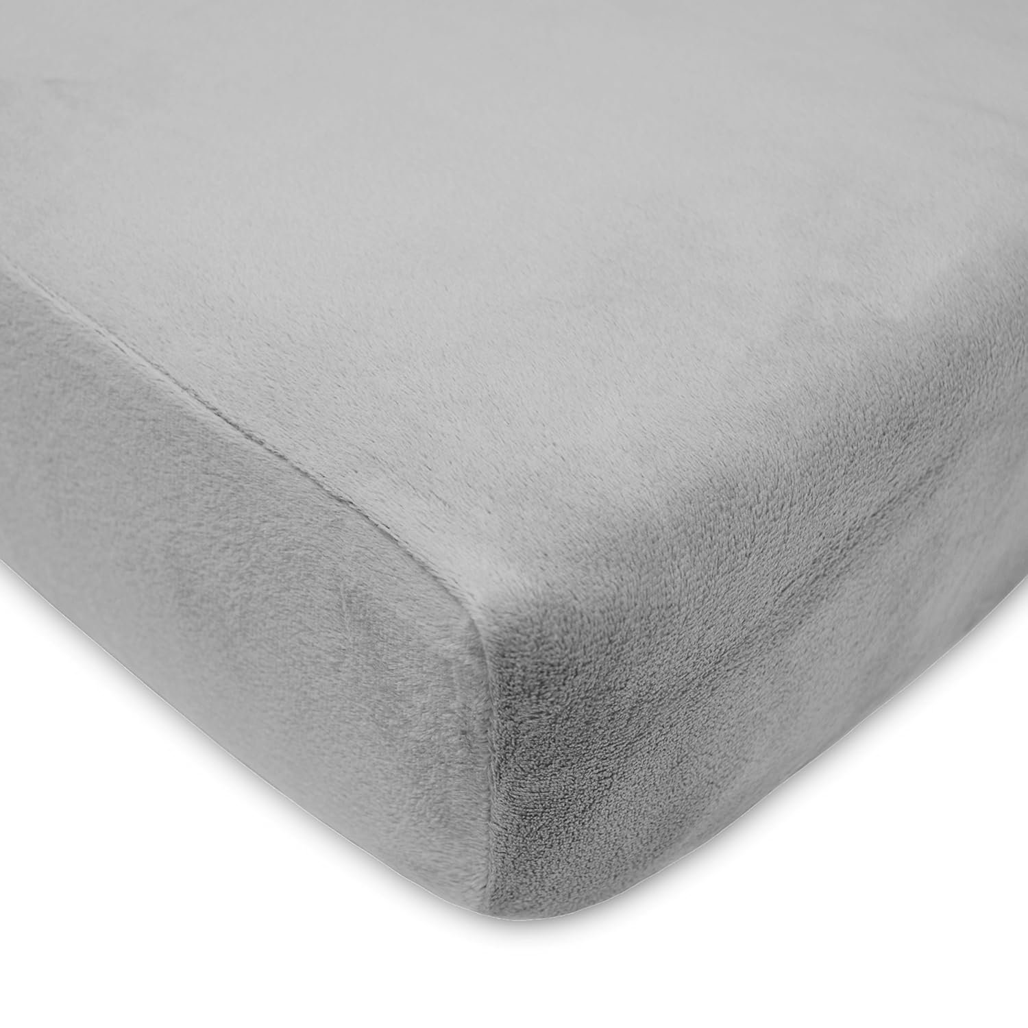 Heavenly Soft Chenille Fitted Crib Sheet 28" x 52", Warm and Cozy Neutral Chenille Sheet, Steel Gray