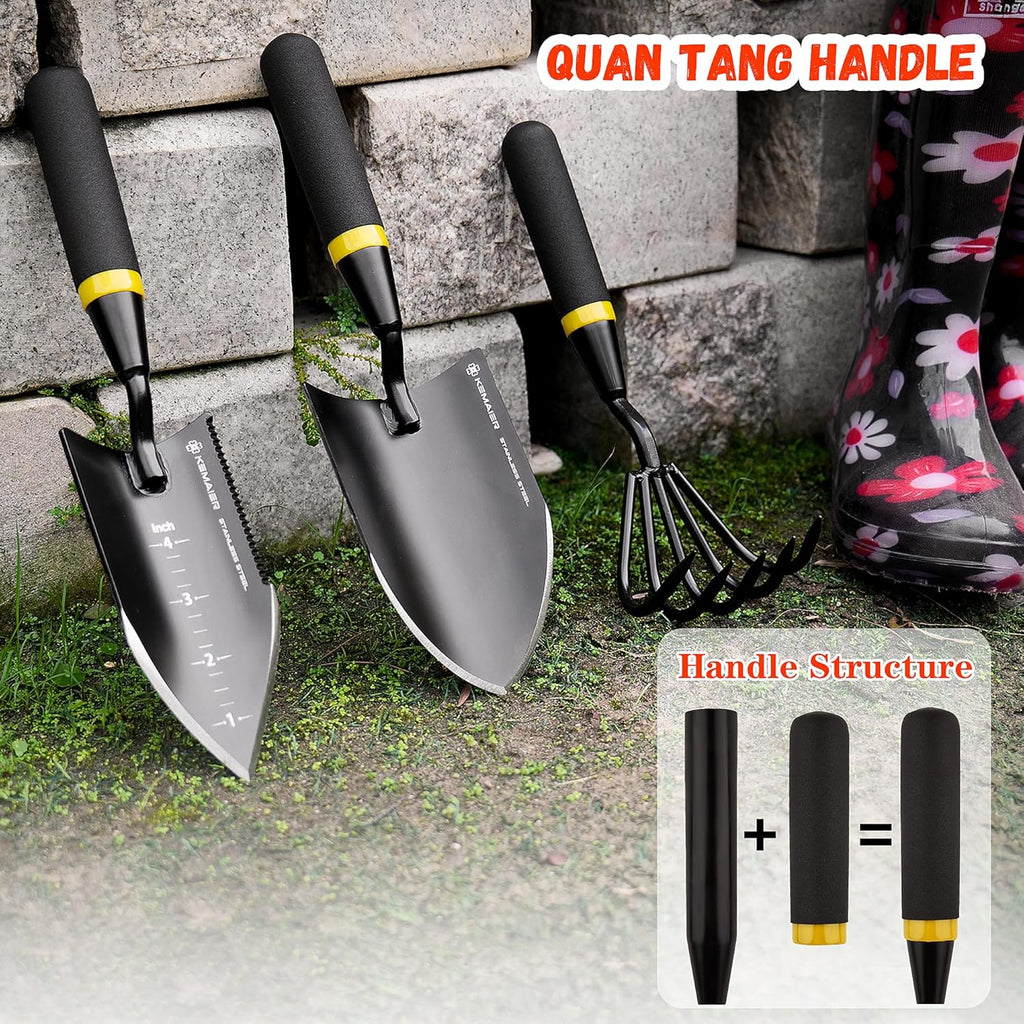 Heavy Duty Stainless Steel Garden Tool Set - Thoughtfully Crafted for Outdoor Patio Use, Perfect for Both Men and
