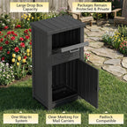 Package Delivery Boxes for Outside, Parcel Drop Box, Black | Lockable Secure, Waterproof, Anti-Theft