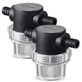 2 Pieces Water Pump Strainer 3/8 ID Hose Barb with Mesh Filter Screen