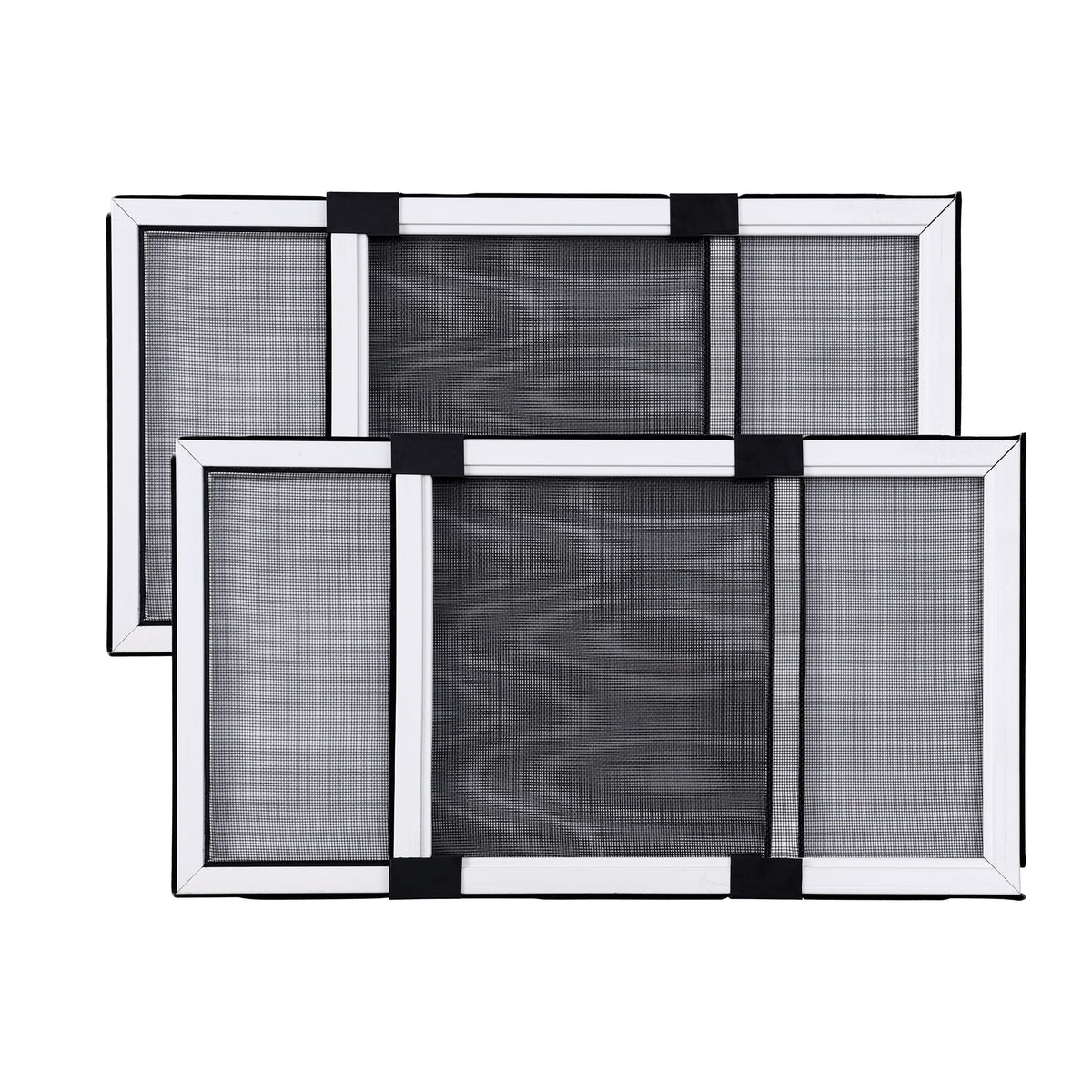 Adjustable Window Screens, 10 x 14-24 Inch, White, 2 Pack