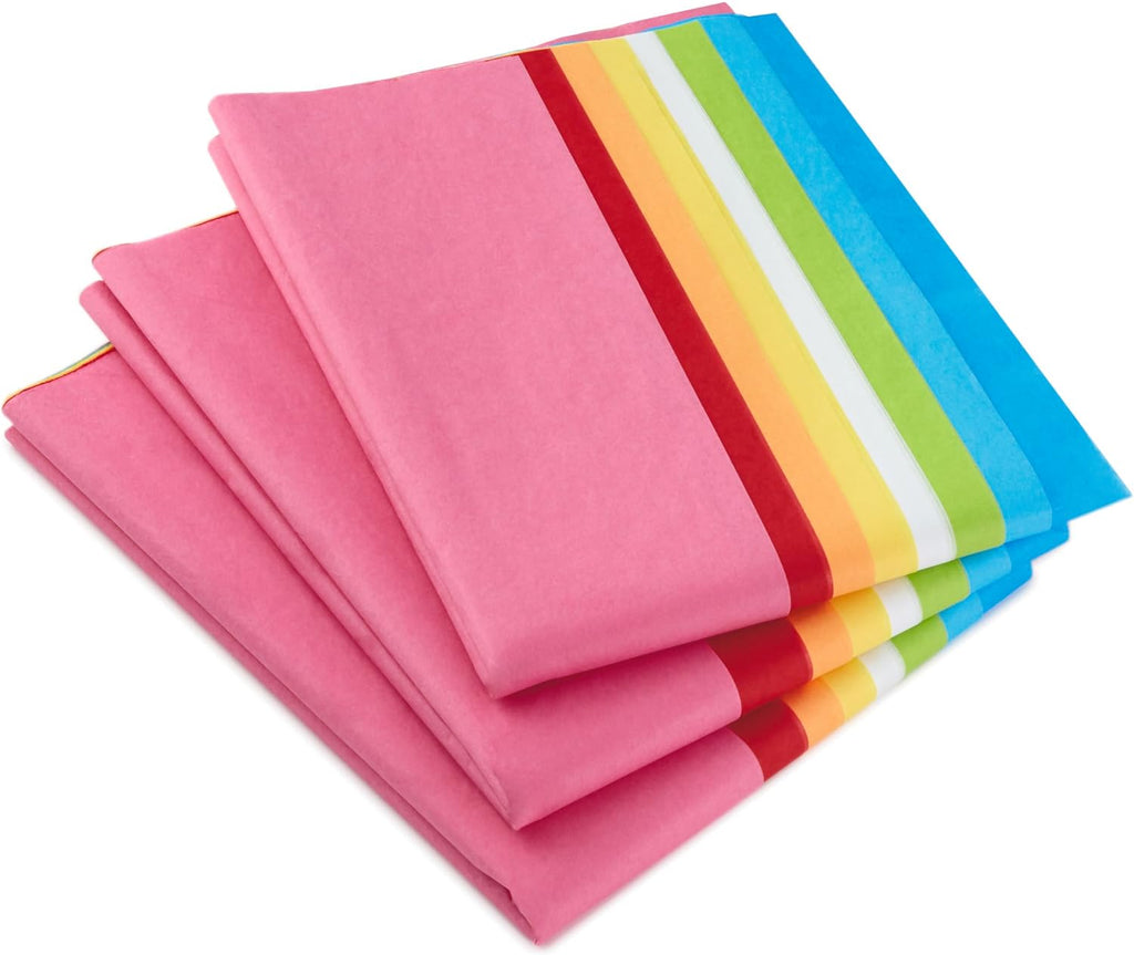 Bulk Tissue Paper for Gift Bags, 120 Sheets (Classic Rainbow)