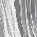 1 Yard Glitter Tulle, Star Moon Sequin, 54" Wide White
