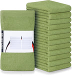 Kitchen Bar Mops, Pack of 12, 16x19 in, 100% Cotton, Green