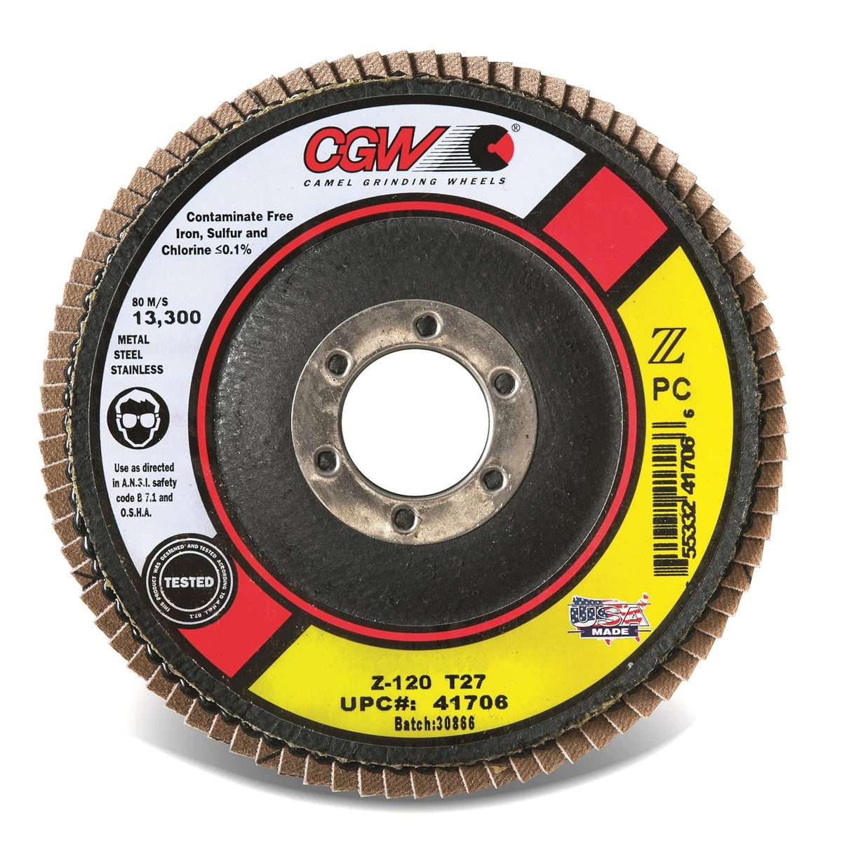 CGW 41702 4-1/2x78 Zirconia Flap Disc T27 40 10-Pack