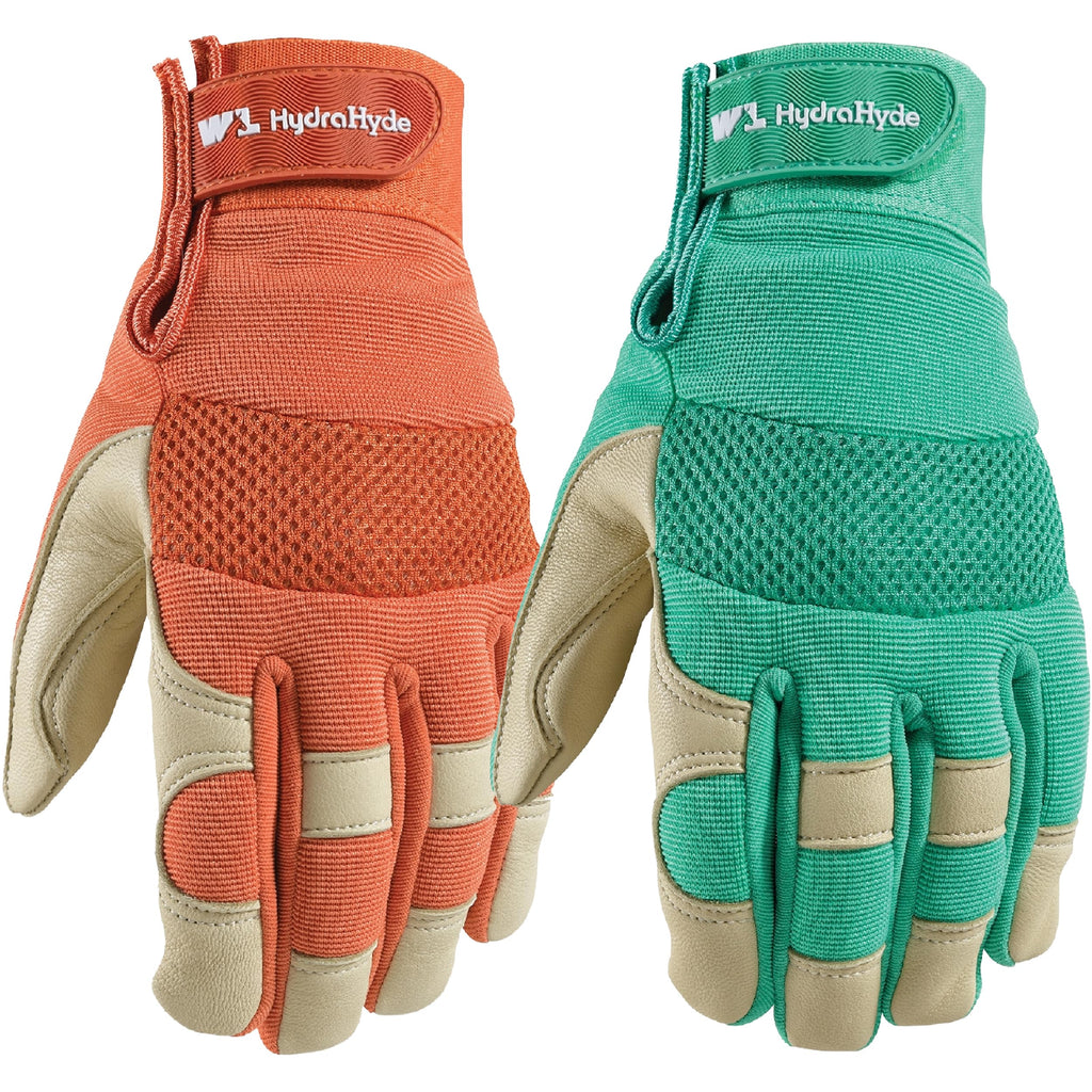 2-Pack Women's HydraHyde Leather Hybrid Work Gloves, Small
