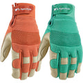 2-Pack Women's HydraHyde Leather Hybrid Work Gloves, Small