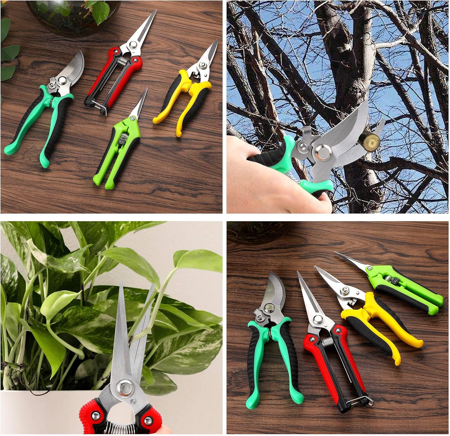 5‑Piece Garden Pruning Shears Set with Gloves & Storage Bag – Stainless Steel Trimming Scissors for Flowers, Herbs &