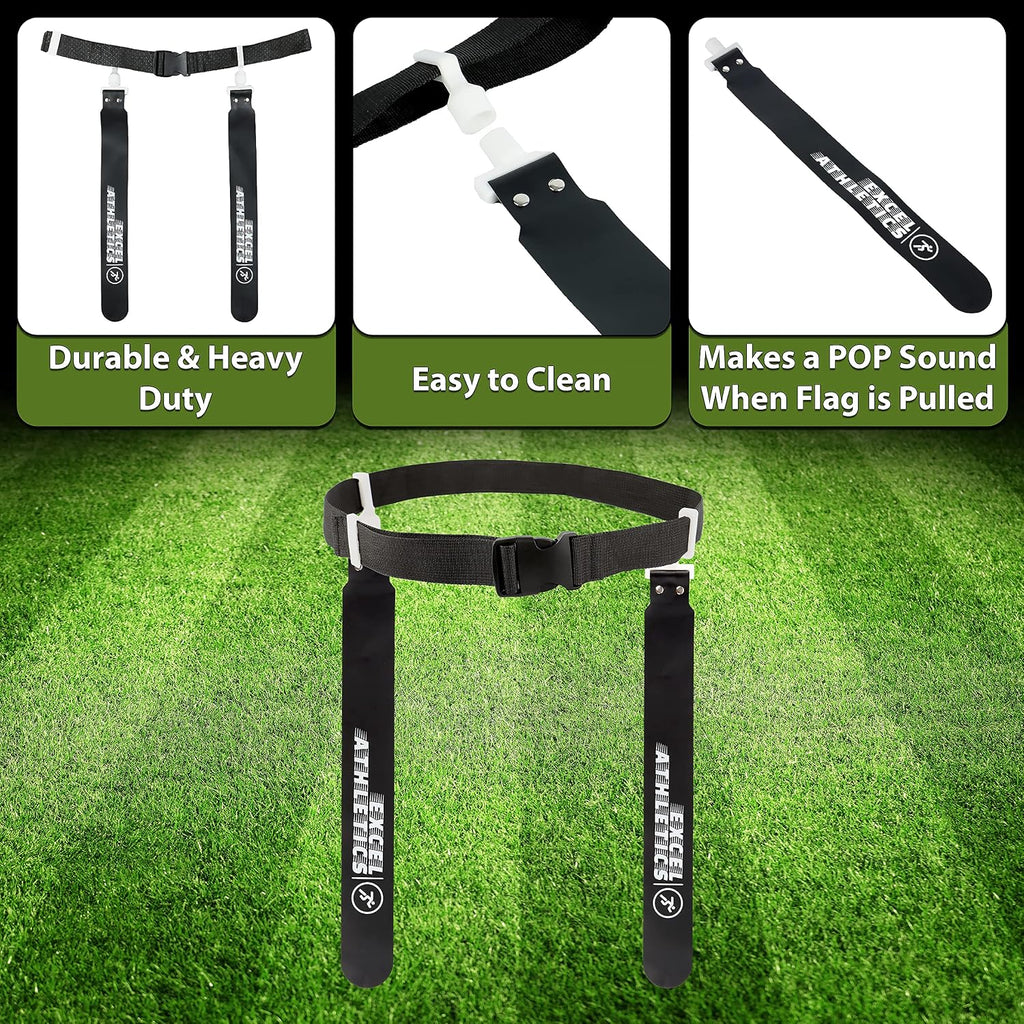Adjustable Flag Football Belt Set, 1 Belt, 2 Flags | Adjustable Belts, Flag Football Set for Youth, Kids & Adult