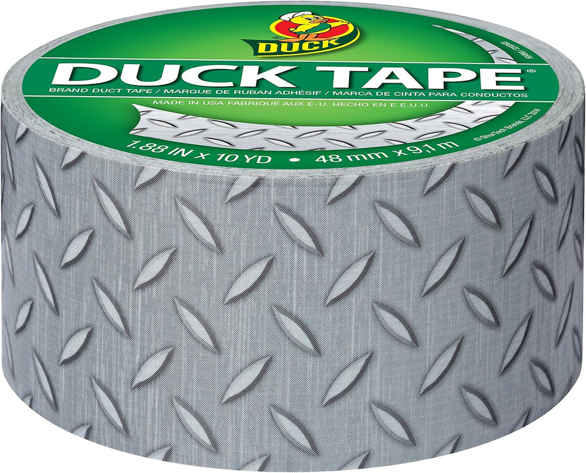 283981 Printed Duct Tape, 1.88 Inches x 10 Yards, Diamond Plate