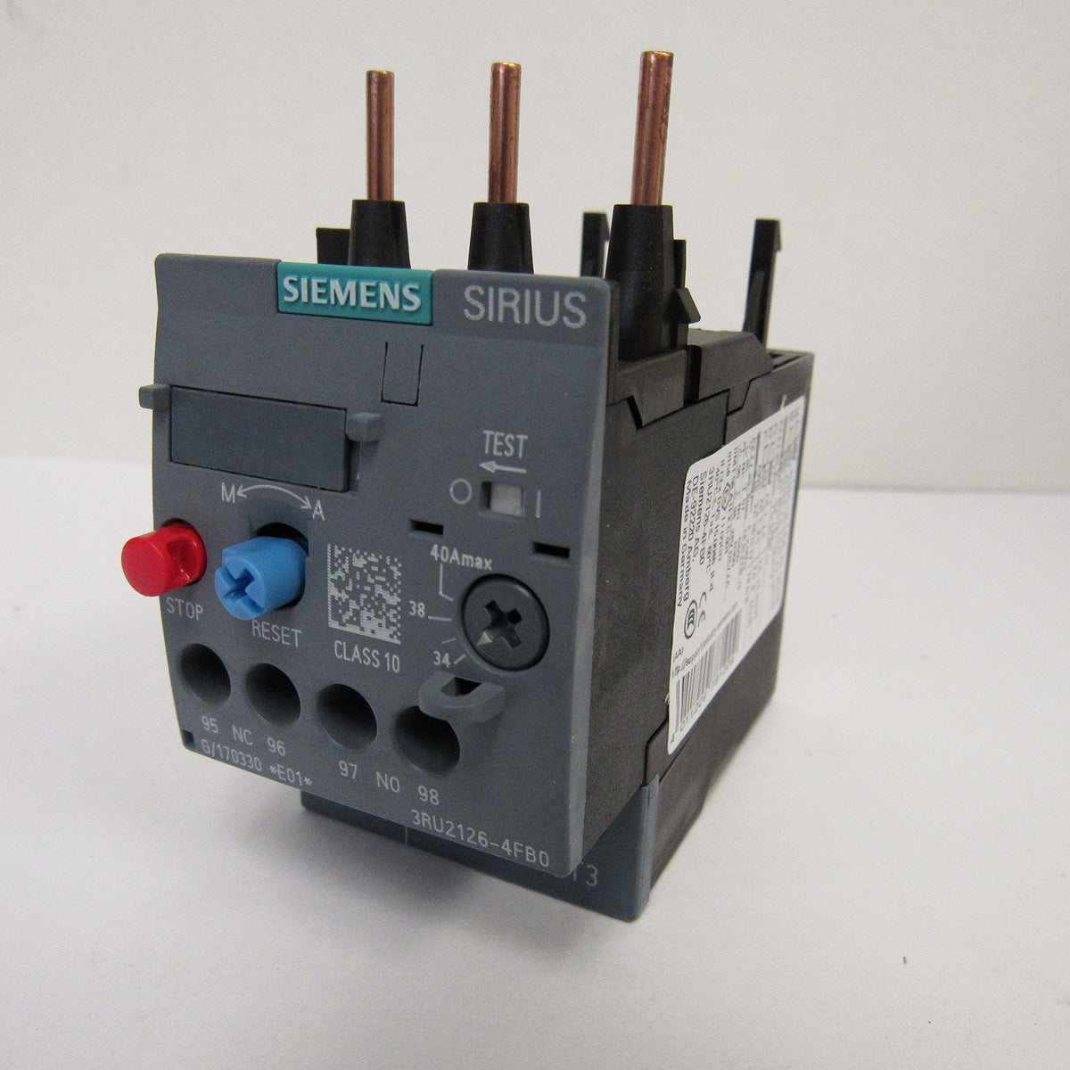 SIEMENS 3RU2126-4FB0 Overload Relay 34-40 AMP