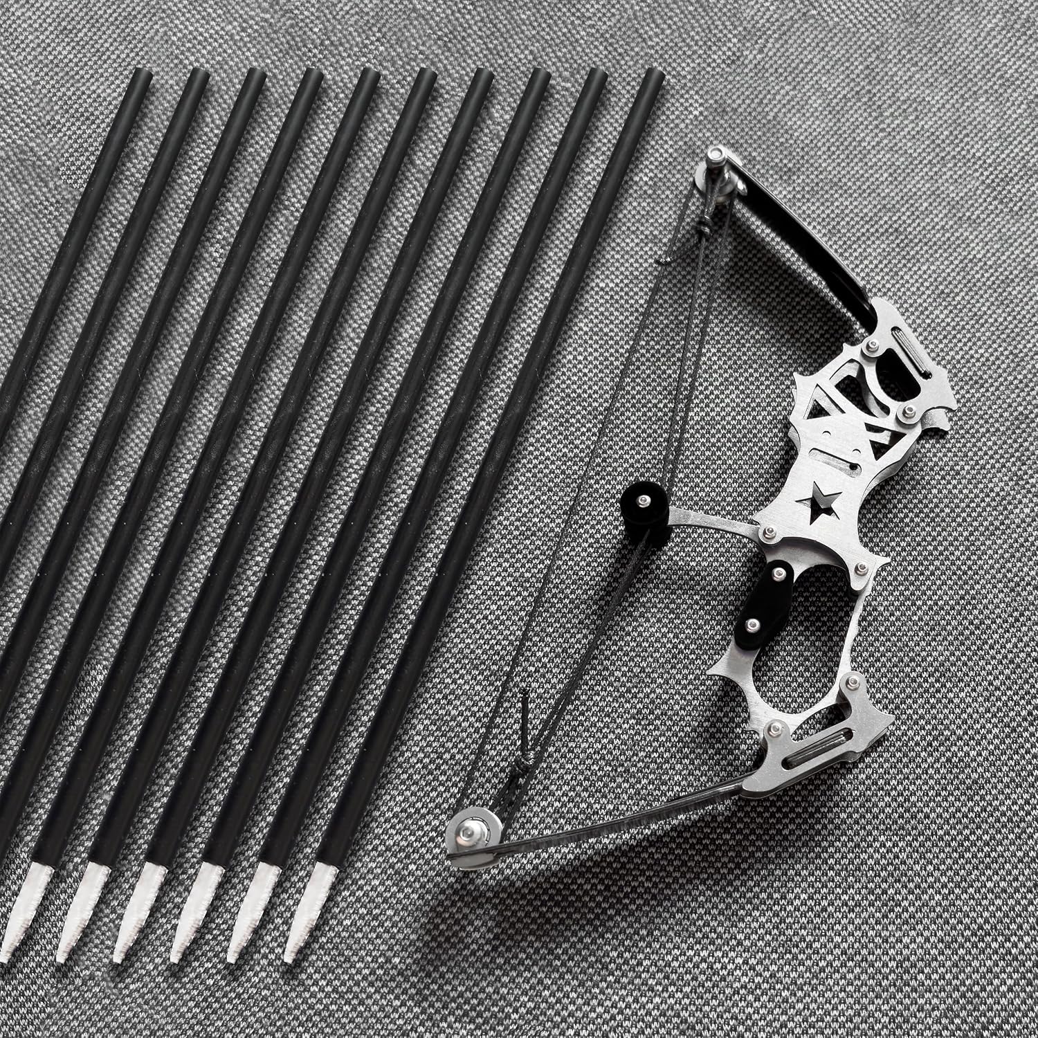 Archery Bow Set Left and Right Hand Compound Bow Hunting Bow Metal Material Catapult RH/LH for Practice Archery
