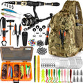 Fishing Backpack, Fishing Bag, Waterproof Sling Tackle Bag For Fishing Gear With Rod Holder, Fish Gifts for Men