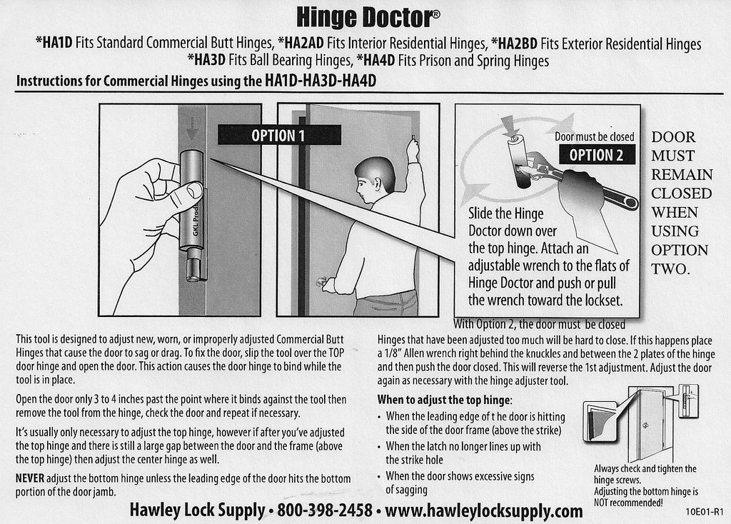 New Notched HA4D for Institutional/Prison Hinges