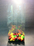 100 Pcs 3x2x8 Clear Side Gusseted Cello Cellophane Bags Good for Candy Cookie Bakery