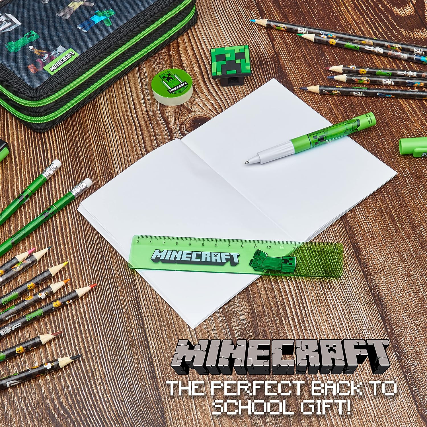 Kids Pencil Case Stationery Pens Colored Pencils Notebook School Supplies Gamer Gifts for Boys