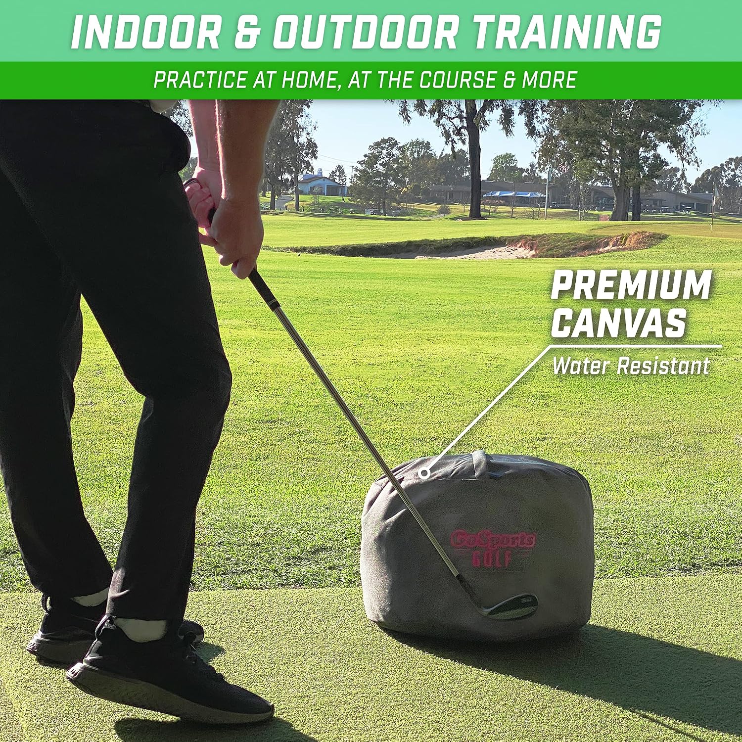 Golf Swing Impact Bag Trainer – Fix Slice & Hook, Improve Ball Striking & Compression, Golf Swing Trainer Aid for