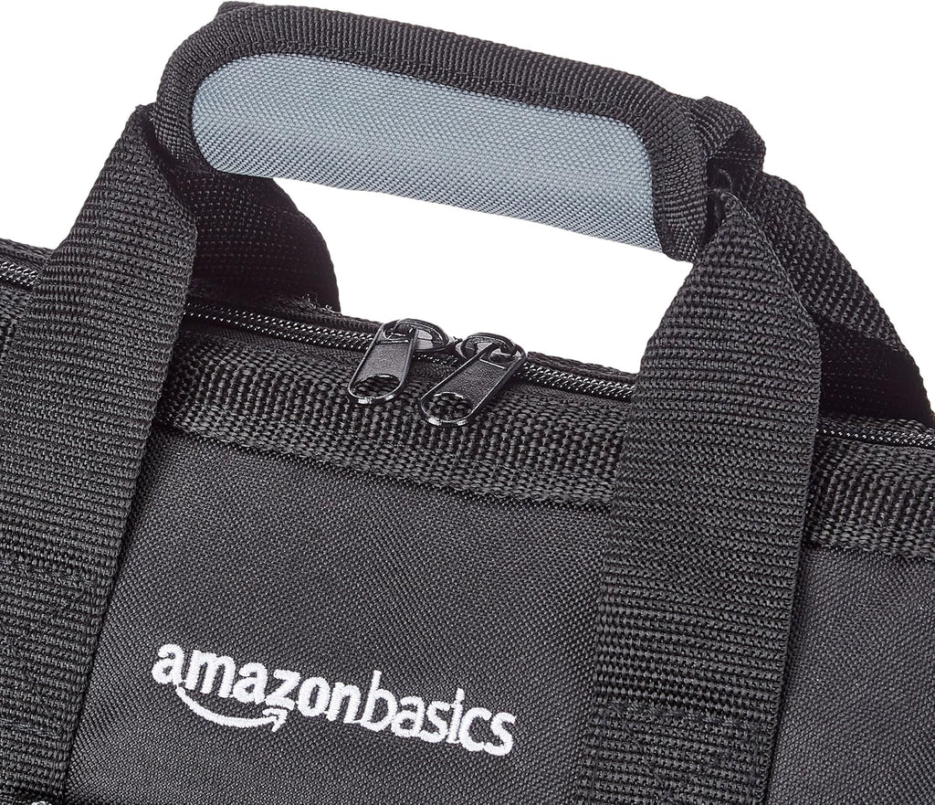 Durable Wear-Resistant Tool Storage Bag with Adjustable Shoulder Strap, Portable Tool Organizer, 16 Pockets, 12 in