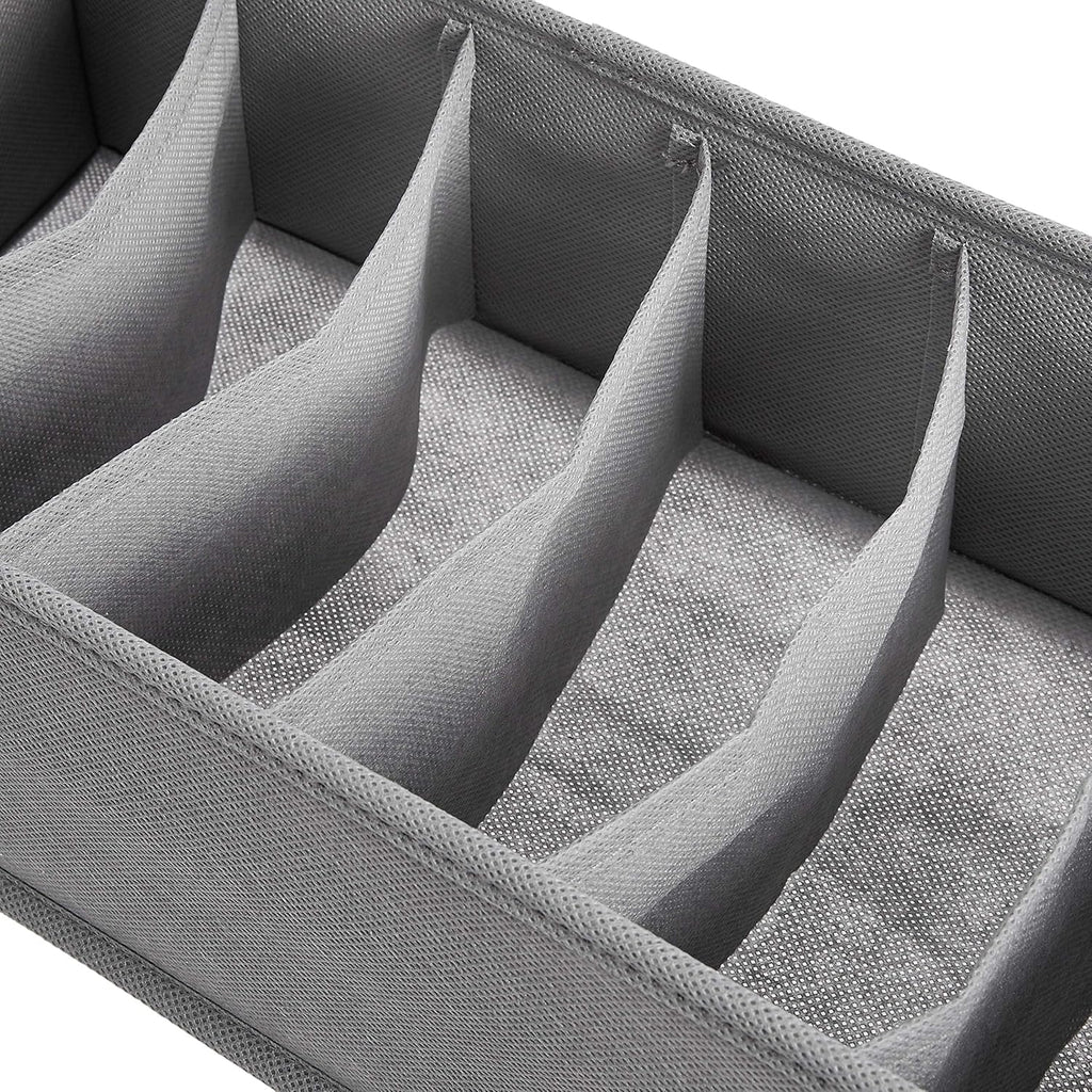 Deep Drawer Organizer for Clothes, Collapsible Storage Boxes for Socks, Underwear and Baby Items, Set of 4, Gray |
