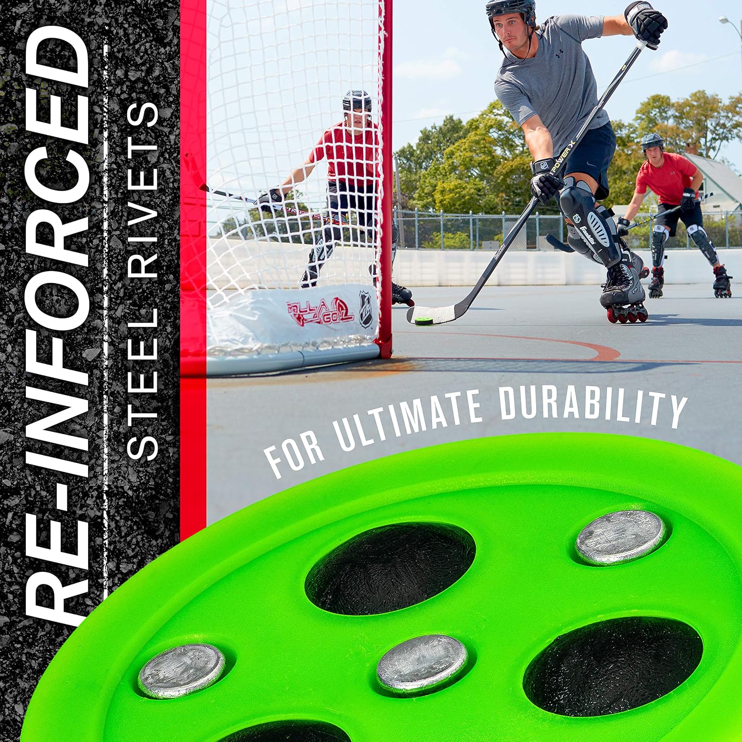 Franklin Sports NHL Street Hockey Puck - X3 Roll-a-Puck Outdoor Roller Hockey Puck - Official Size Street Hockey Puck